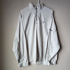 Arnold Palmer Outerwear Jacket Mens Size XL 1/4 Zip Windbreaker Beige Tan Golf